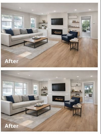 Livingroom renovation after photo